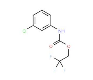 2,2,2-trifluoroethyl 3-chlorophenylcarbamate (CAS 2366-82-7) - chemical structure image