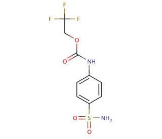 2,2,2-trifluoroethyl 4-(aminosulfonyl)phenylcarbamate - chemical structure image