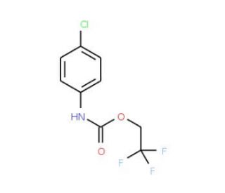 2,2,2-trifluoroethyl 4-chlorophenylcarbamate (CAS 782-94-5) - chemical structure image