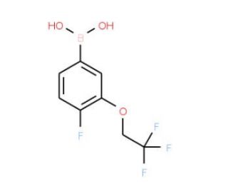 (2,2,2-Trifluoroethyl) (5-borono-2-fluorophenyl)ether (CAS 957034-62-7) - chemical structure image