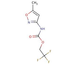 2,2,2-trifluoroethyl 5-methylisoxazol-3-ylcarbamate - chemical structure image