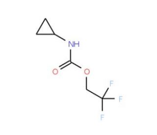 2,2,2-trifluoroethyl cyclopropylcarbamate - chemical structure image
