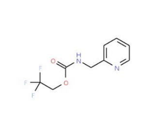 2,2,2-trifluoroethyl pyridin-2-ylmethylcarbamate - chemical structure image