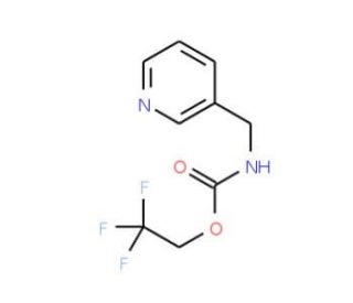 2,2,2-trifluoroethyl pyridin-3-ylmethylcarbamate - chemical structure image