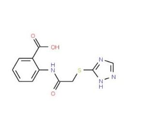 2-[2-(2H-[1,2,4]Triazol-3-ylsulfanyl)acetylamino]-benzoic acid - chemical structure image