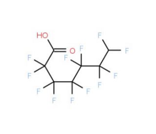 2,2,3,3,4,4,5,5,6,6,7,7-Dodecafluoroheptanoic acid (CAS 1546-95-8) - chemical structure image