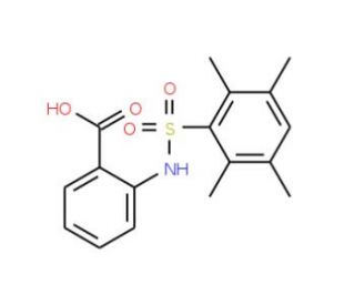 2-(2,3,5,6-Tetramethyl-benzenesulfonylamino)-benzoic acid - chemical structure image