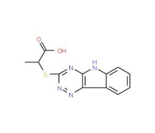 2-(2,3,6-Triazino[5,4-b]indol-3-ylthio)propanoic acid - chemical structure image