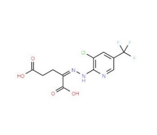 2-{2-[3-Chloro-5-(trifluoromethyl)-2-pyridinyl]-hydrazono}pentanedioic acid - chemical structure image