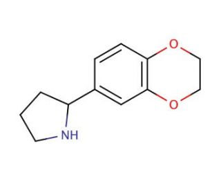 2-(2,3-dihydro-1,4-benzodioxin-6-yl)pyrrolidine - chemical structure image