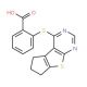 2-(2,3-Dihydro-1H-8-thia-5,7-diaza-cyclopenta[a]inden-4-ylsulfanyl)-benzoic acid - chemical structure image