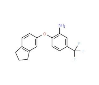2-(2,3-Dihydro-1H-inden-5-yloxy)-5-(trifluoromethyl)phenylamine - chemical structure image