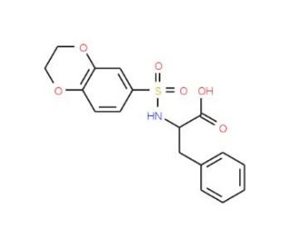 2-(2,3-Dihydro-benzo[1,4]dioxine-6-sulfonylamino)-3-phenyl-propionic acid - chemical structure image