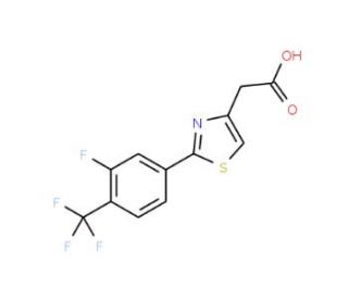 2-{2-[3-Fluoro-4-(trifluoromethyl)phenyl]-1,3-thiazol-4-yl}acetic acid - chemical structure image