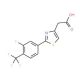 2-{2-[3-Fluoro-4-(trifluoromethyl)phenyl]-1,3-thiazol-4-yl}acetic acid - chemical structure image