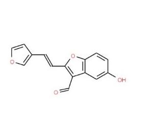 2-[2-(3-Furyl)vinyl]-5-hydroxy-1-benzofuran-3-carbaldehyde - chemical structure image