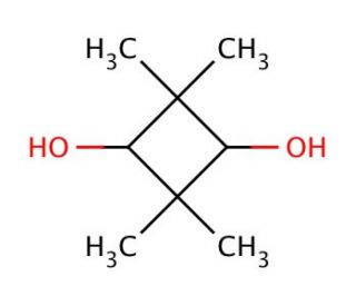 2,2,4,4-Tetramethyl-1,3-cyclobutanediol, mixture of isomers (CAS 3010-96-6) - chemical structure image