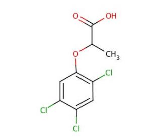 2-(2,4,5-Trichlorophenoxy)propionic acid (CAS 93-72-1) - chemical structure image