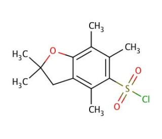 2,2,4,6,7-Pentamethyldihydrobenzofuran-5-sulfonyl chloride (CAS 154445-78-0) - chemical structure image
