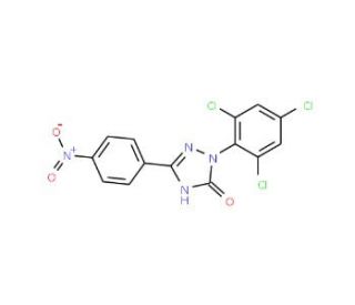2-(2,4,6-Trichlorophenyl)-1,2-dihydro-5-(4-nitrophenyl)-3H-1,2,4-triazol-3-one - chemical structure image