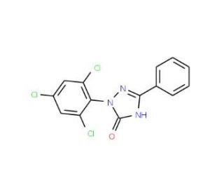 2-(2,4,6-Trichlorophenyl)-1,2-dihydro-5-phenyl-3H-1,2,4-triazol-3-one - chemical structure image