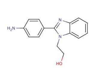 2-[2-(4-aminophenyl)-1H-benzimidazol-1-yl]ethanol - chemical structure image