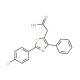 2-[2-(4-Chlorophenyl)-4-phenyl-1,3-thiazol-5-yl]acetic acid (CAS 23821-72-9) - chemical structure image