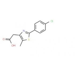 2-[2-(4-Chlorophenyl)-5-methyl-1,3-thiazol-4-yl]acetic acid - chemical structure image