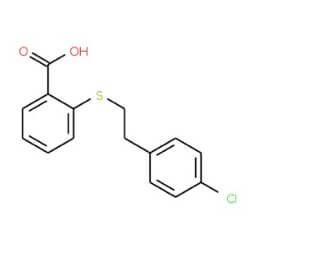 2-{[2-(4-Chlorophenyl)ethyl]thio}benzoic acid - chemical structure image