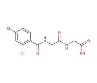 [2-(2,4-Dichloro-benzoylamino)-acetylamino]-acetic acid - chemical structure image