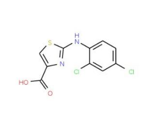 2-(2,4-Dichloro-phenylamino)-thiazole-4-carboxylic acid - chemical structure image