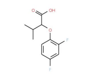 2-(2,4-difluorophenoxy)-3-methylbutanoic acid - chemical structure image