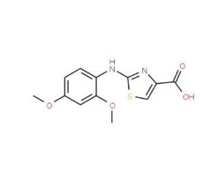 2-(2,4-Dimethoxy-phenylamino)-thiazole-4-carboxylic acid (CAS 728918-51-2) - chemical structure image