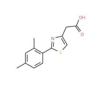 [2-(2,4-dimethylphenyl)-1,3-thiazol-4-yl]acetic acid - chemical structure image