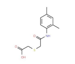 ({2-[(2,4-dimethylphenyl)amino]-2-oxoethyl}thio)acetic acid - chemical structure image
