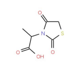 2-(2,4-Dioxo-thiazolidin-3-yl)-propionic acid - chemical structure image