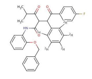 2-[2-(4-Fluorophenyl)-2-oxo-1-phenyl-d5-ethyl]-4-methyl-3-oxo-pentanoic Acid, (2-Benzyloxy-phenyl)-amide (CAS 1020719-43-0) -