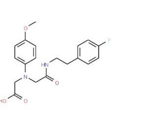 [(2-{[2-(4-Fluorophenyl)ethyl]amino}-2-oxoethyl)-(4-methoxyphenyl)amino]acetic acid - chemical structure image