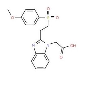 {2-[2-(4-Methoxy-benzenesulfonyl)-ethyl]-benzoimidazol-1-yl}-acetic acid - chemical structure image