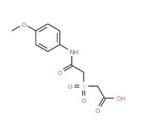 2-{[2-(4-Methoxyanilino)-2-oxoethyl]-sulfonyl}acetic acid - chemical structure image