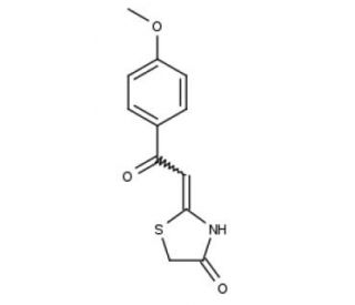 2-[2-(4-methoxyphenyl)-2-oxoethylidene]-1,3-thiazolidin-4-one - chemical structure image