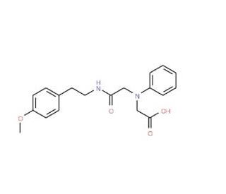 [(2-{[2-(4-Methoxyphenyl)ethyl]amino}-2-oxoethyl)-(phenyl)amino]acetic acid - chemical structure image