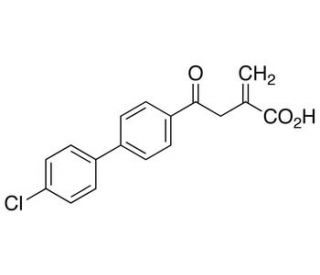 2-[2-(4&prime;-Chloro-biphenyl-4-yl)-2-oxo-ethyl]acrylic Acid (CAS 58211-82-8) - chemical structure image