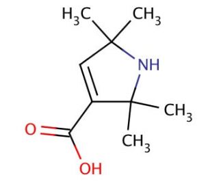2,2,5,5-Tetramethyl-2,5-dihydro-1H-pyrrolo-3-acetic Acid (CAS 76194-00-8) - chemical structure image