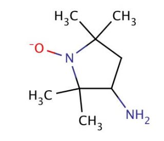 2,2,5,5-Tetramethyl-3-amino-pyrrolidine-1-oxyl Free Radical (CAS 34272-83-8) - chemical structure image