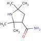 2,2,5,5-Tetramethyl-3-pyrrolidinecarboxamide (CAS 702-96-5) - chemical structure image
