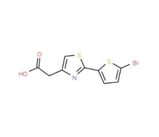 2-[2-(5-bromothiophen-2-yl)-1,3-thiazol-4-yl]acetic acid - chemical structure image