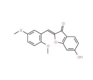 2-(2,5-dimethoxybenzylidene)-6-hydroxy-1-benzofuran-3(2H)-one - chemical structure image