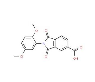 2-(2,5-dimethoxyphenyl)-1,3-dioxoisoindoline-5-carboxylic acid - chemical structure image