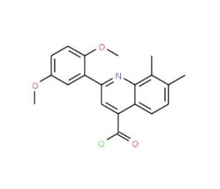 2-(2,5-dimethoxyphenyl)-7,8-dimethylquinoline-4-carbonyl chloride - chemical structure image